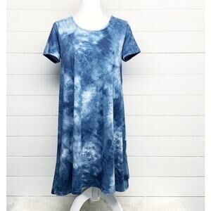 Exist Soft Blue Tie Dye Dress NWOT